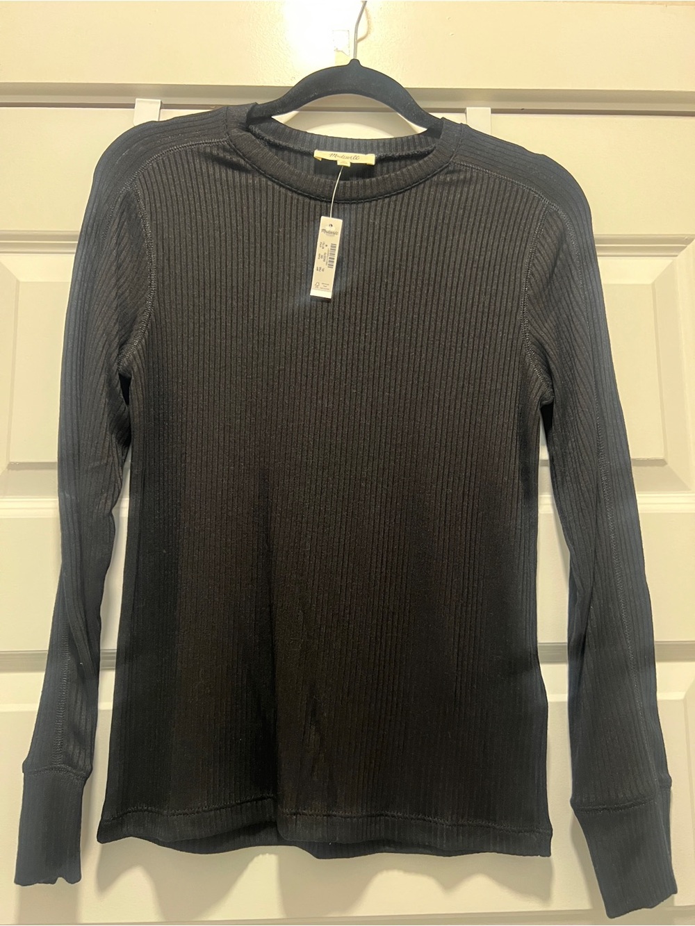 NWT: Madewell Ribbed Crewneck Long-Sleeve Tee